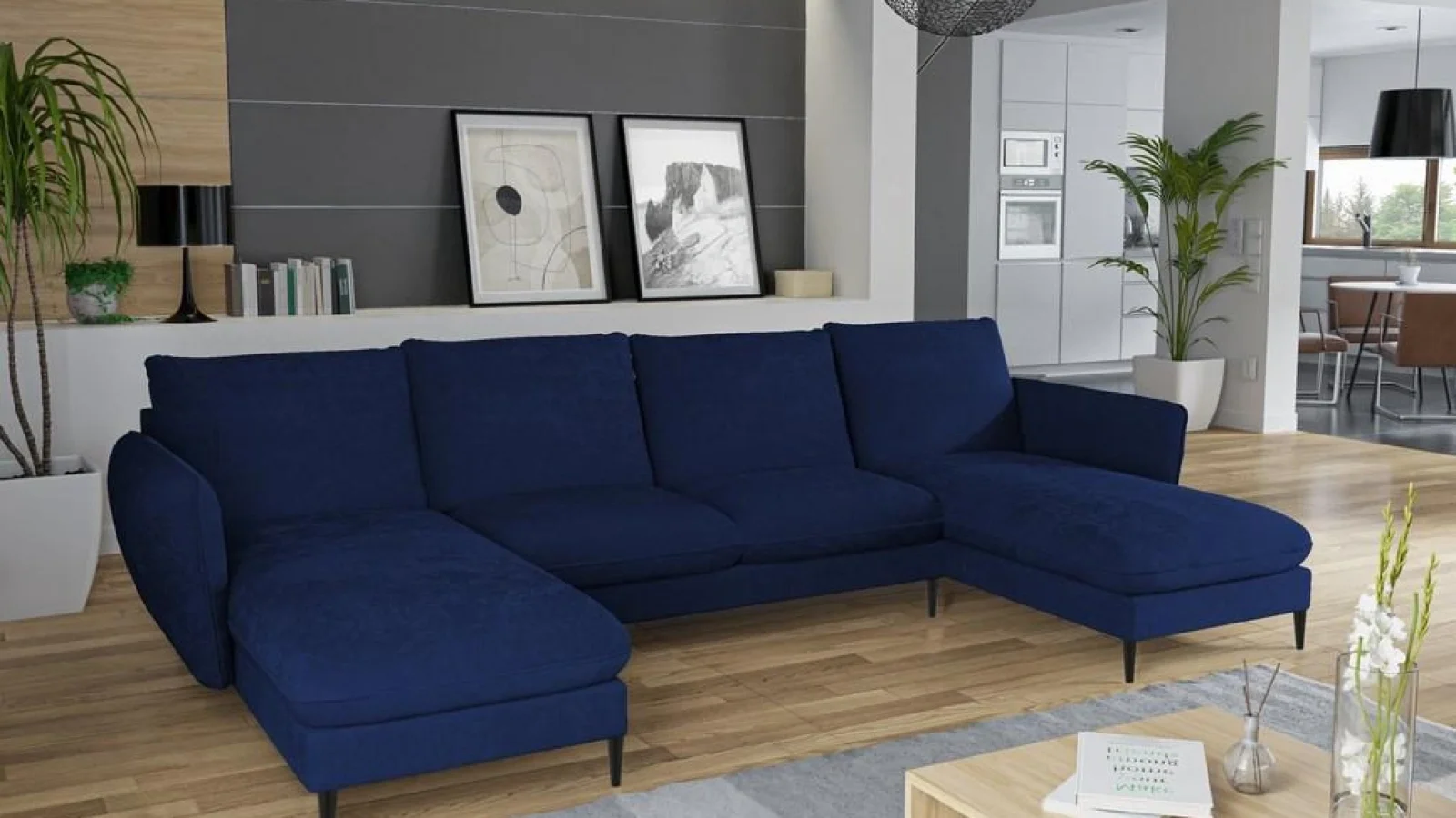 Navy blue corner sofa – the ultimate seating solution for families