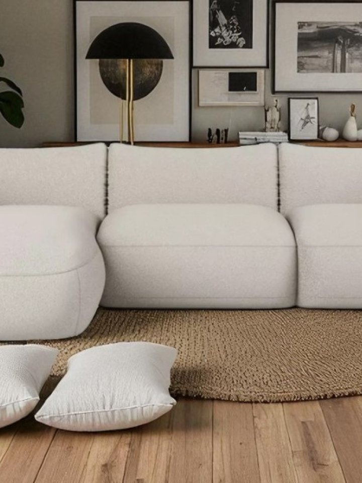 Create calm and comfort with the quiet charm of a cream corner sofa