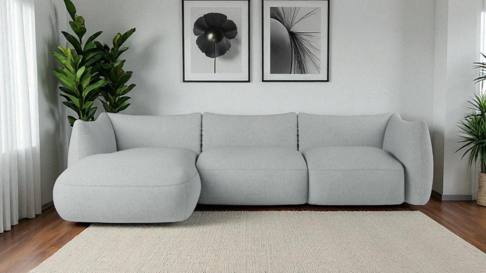 Elevate your interior style with the effortless appeal of a grey corner sofa