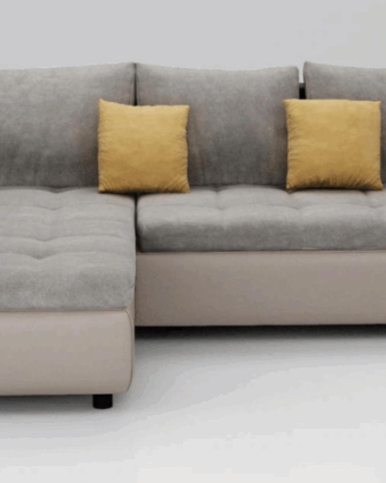 Create a sculptural centrepiece with the elegance of curved sofas