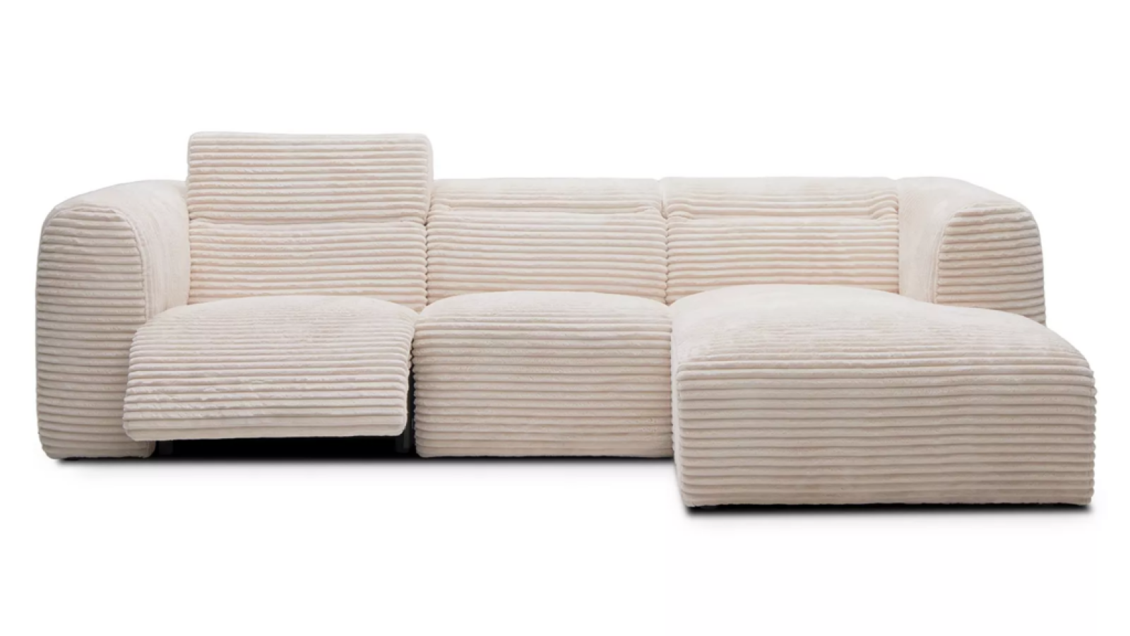 Create light and calm in your space with a white corner sofa