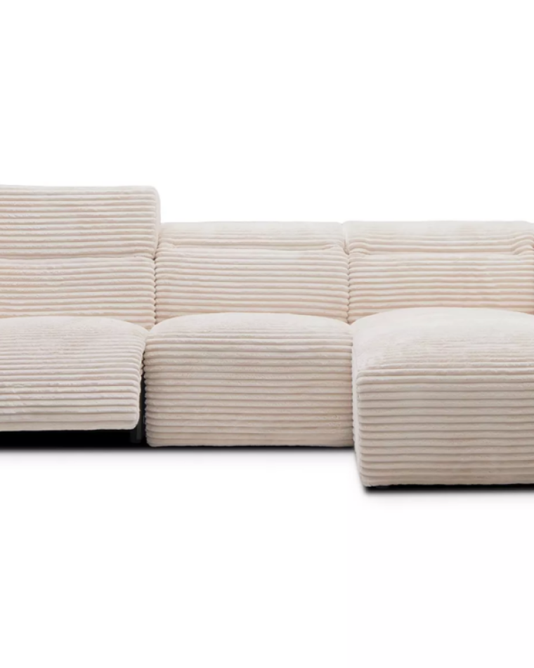 Create light and calm in your space with a white corner sofa