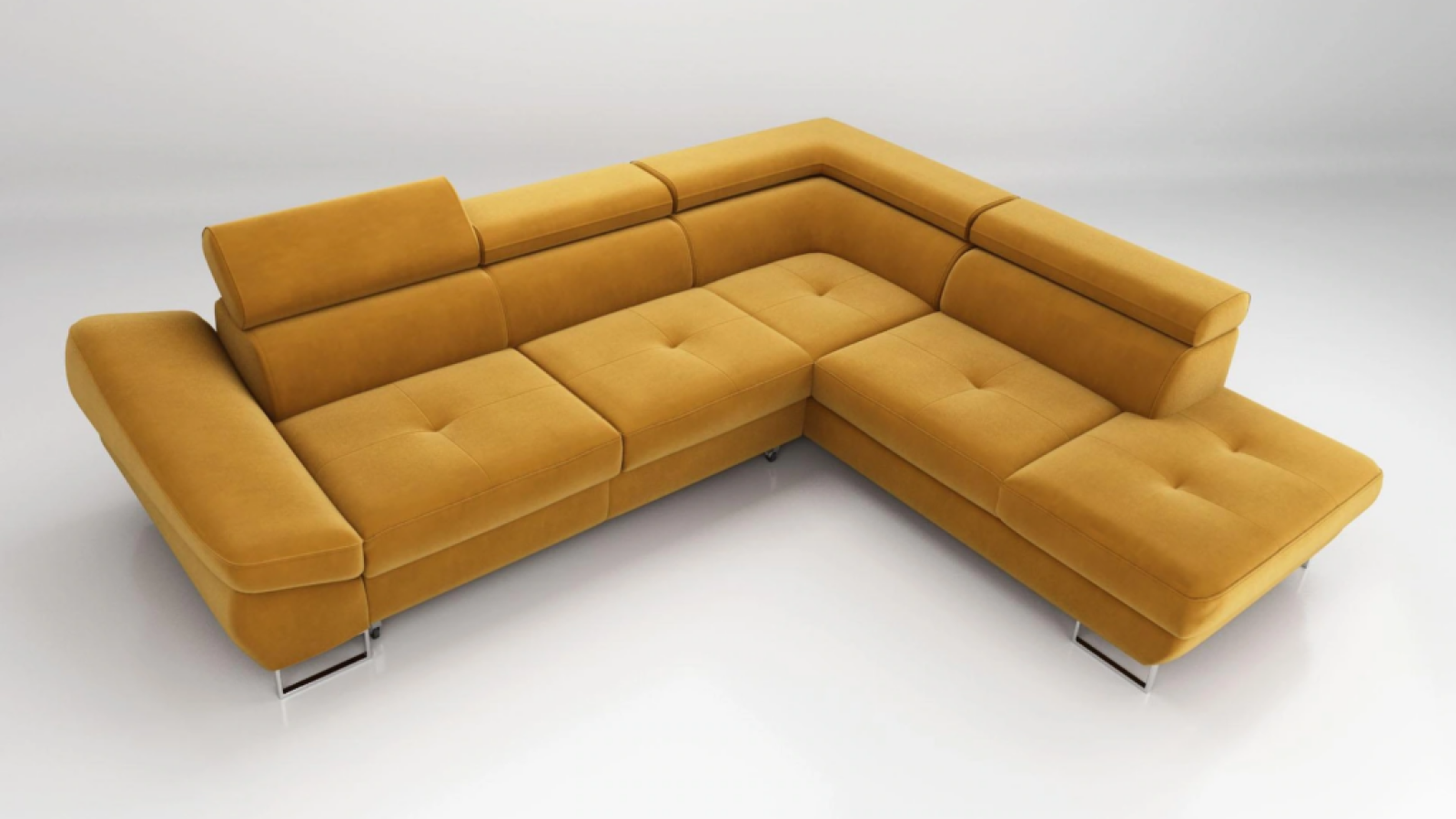 Bring joy and light into your home with a yellow corner sofa