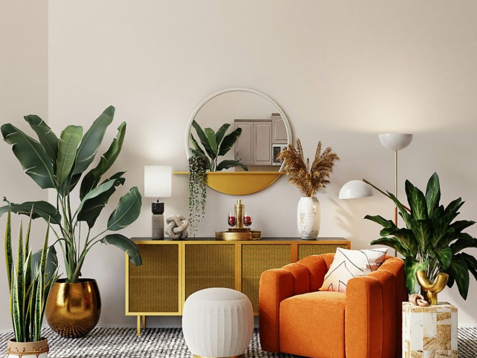 How to arrange an L-shaped living room to create a functional layout?