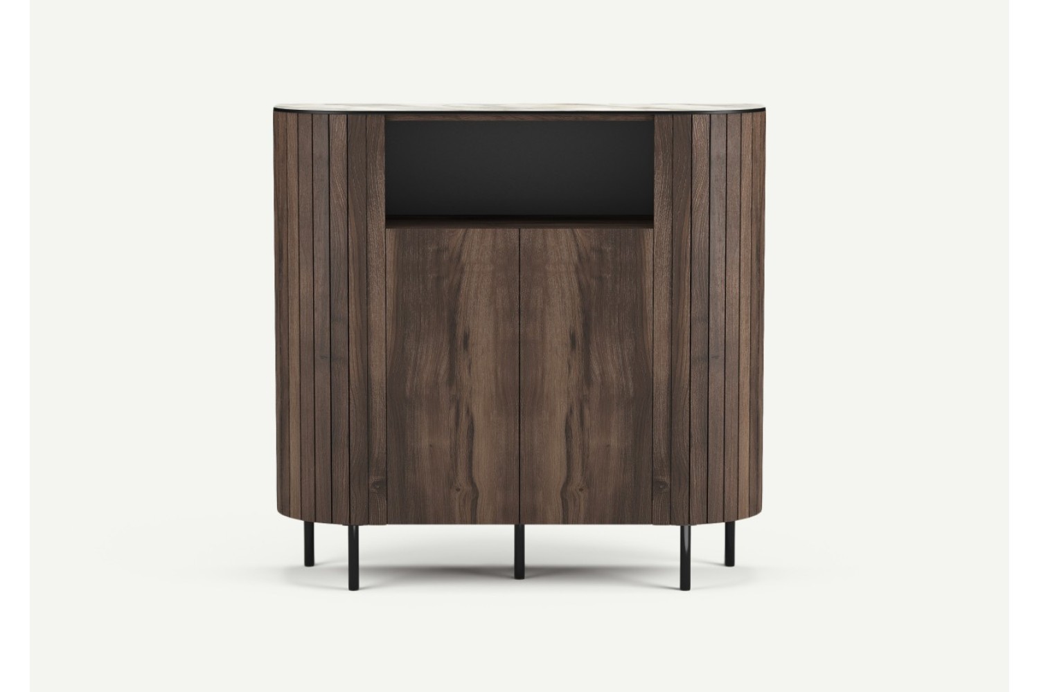 Mila Tall Sideboard Two Doors Baroque Oak