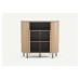 Mila Tall Sideboard Two Doors Sandy Oak
