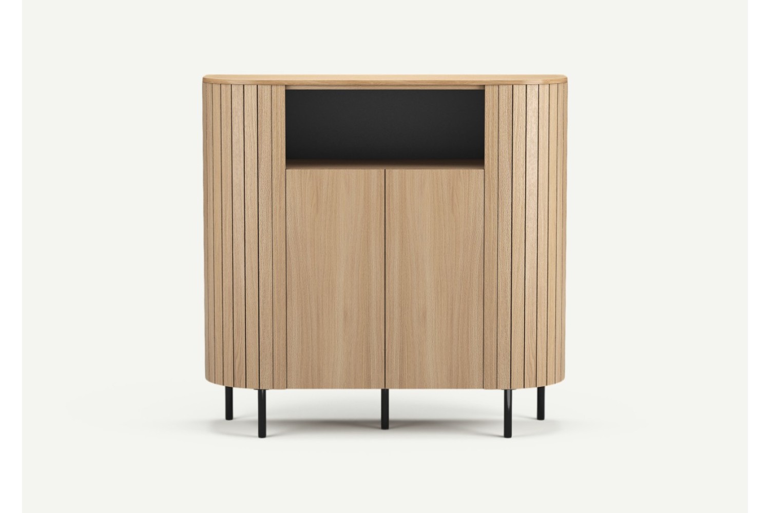 Mila Tall Sideboard Two Doors Sandy Oak