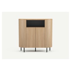 Mila Tall Sideboard Two Doors Sandy Oak