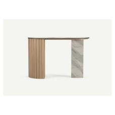 Mila Console Table Sandy Oak Left