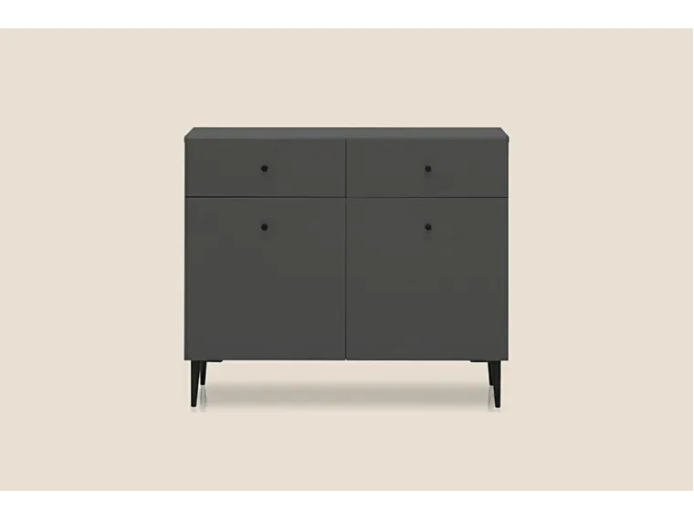 Maya Sideboard Cupboard and Drawers Small Anthracite