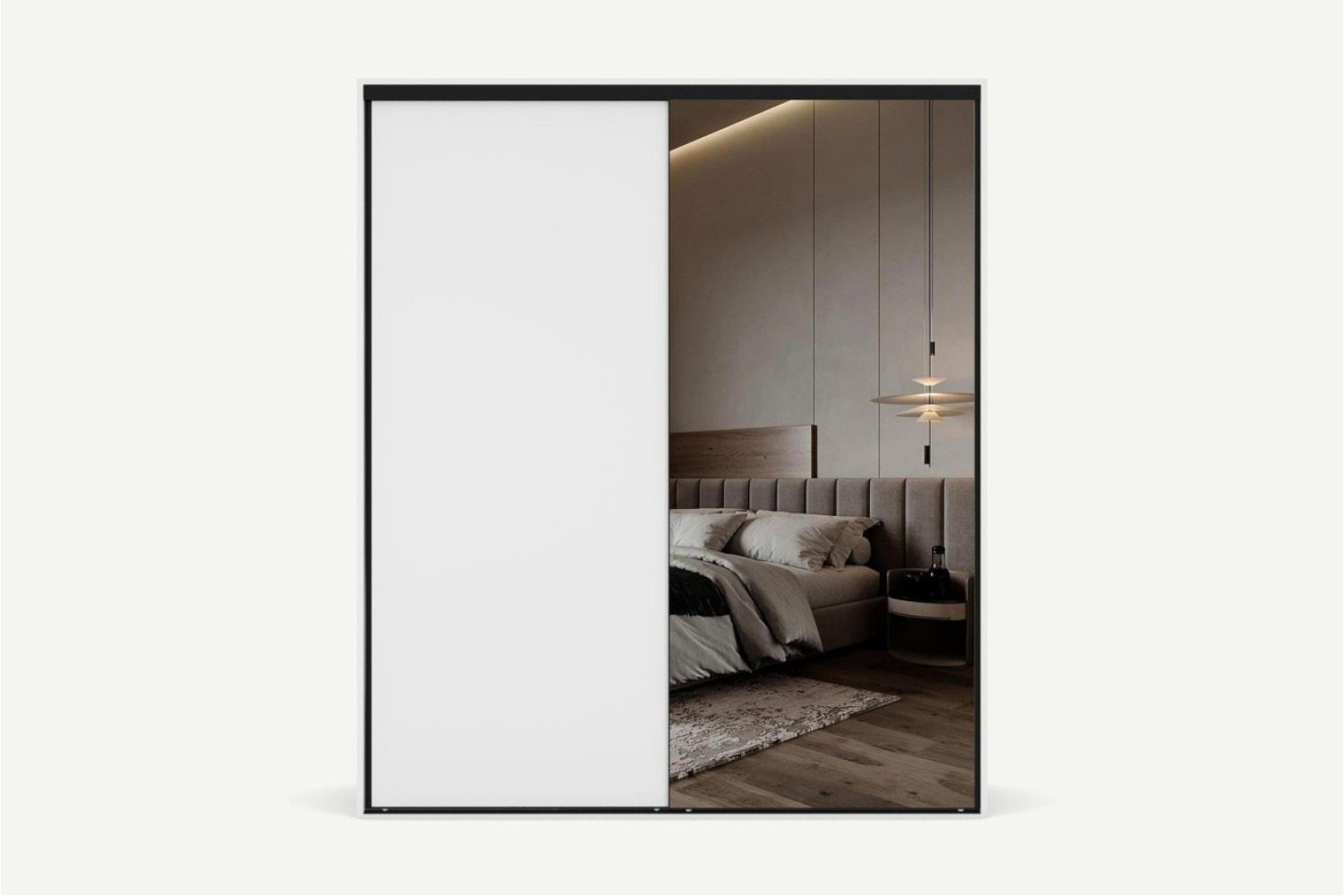 Deko Sliding Wardrobe with Mirror 200 cm