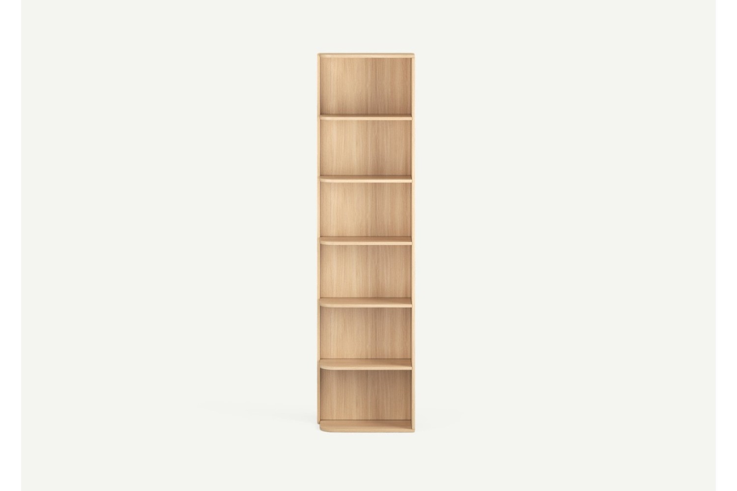 Mila Bookcase Open Shelves Sandy Oak