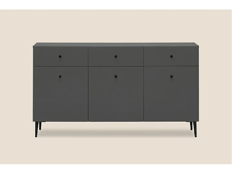 Maya Sideboard Cupboard and Drawers Large Anthracite