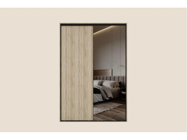 Deko Sliding Wardrobe with Mirror 160 cm