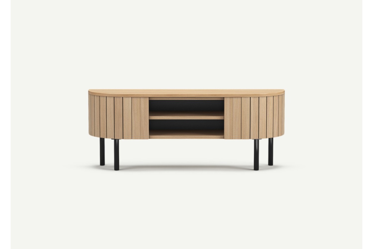 Mila TV Unit Open Shelves Small Sandy Oak