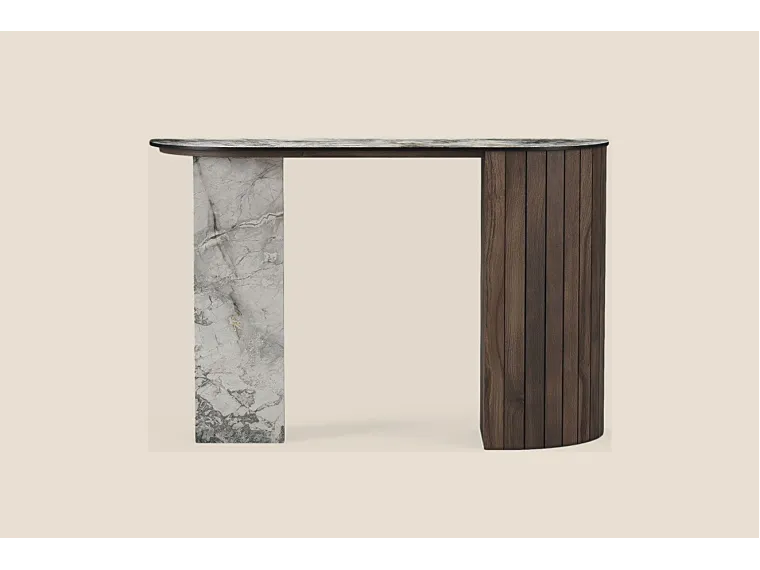 Mila Console Table Baroque Oak Right