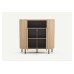 Mila Tall Sideboard Two Doors Sandy Oak