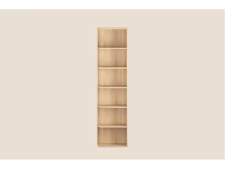 Mila Bookcase Open Shelves Sandy Oak