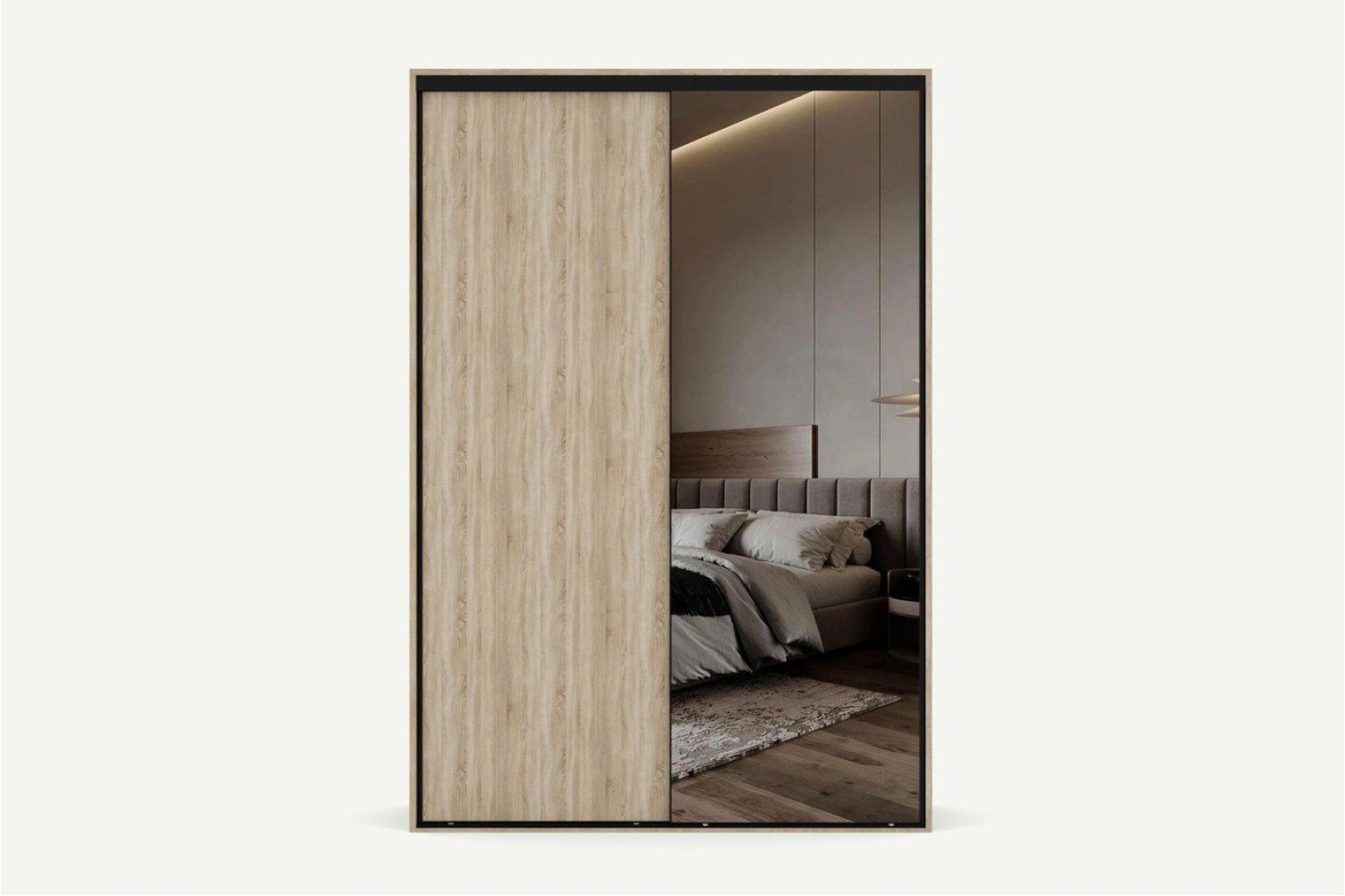 Deko Sliding Wardrobe with Mirror 160 cm