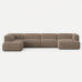 Moved XL U Shaped Sofa with Side Chaise
