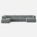 Moved XL U Shaped Sofa with Side Chaise