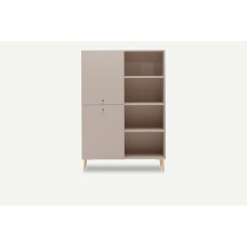 Maya Sideboard Cupboard and Open Shelves Tall