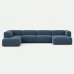 Moved XL U Shaped Sofa with Side Chaise