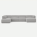 Moved XL U Shaped Sofa with Side Chaise