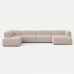 Moved XL U Shaped Sofa with Side Chaise