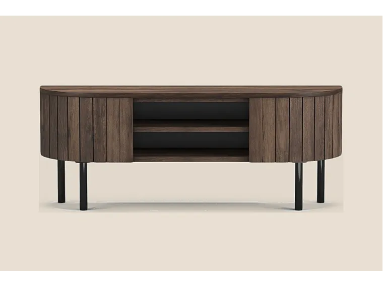 Mila TV Unit Open Shelves Small Baroque Oak