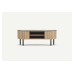 Mila TV Unit Open Shelves Small Sandy Oak