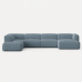 Moved XL U Shaped Sofa with Side Chaise