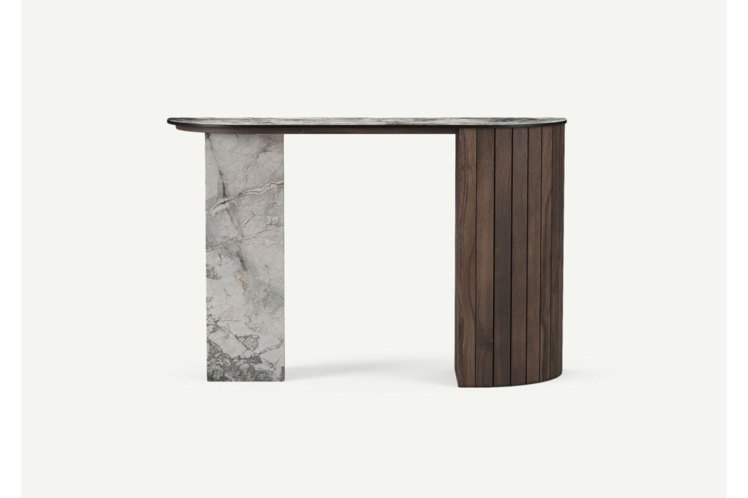 Mila Console Table Baroque Oak Right