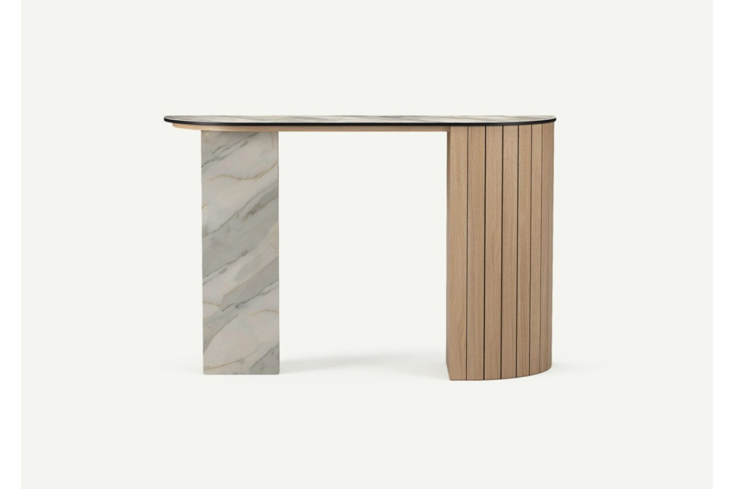 Mila Console Table Sandy Oak Right