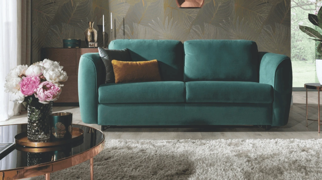 compact corner sofa bed. Green Sofa bed 