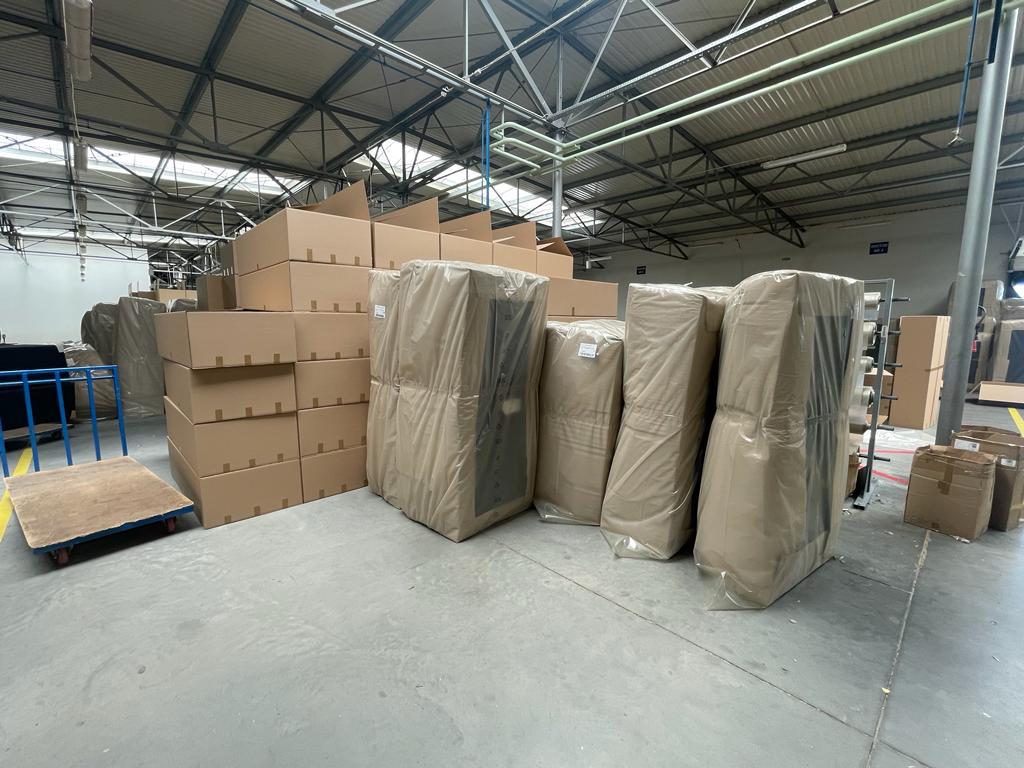 Wrapping Sofas Ready to be Delivered