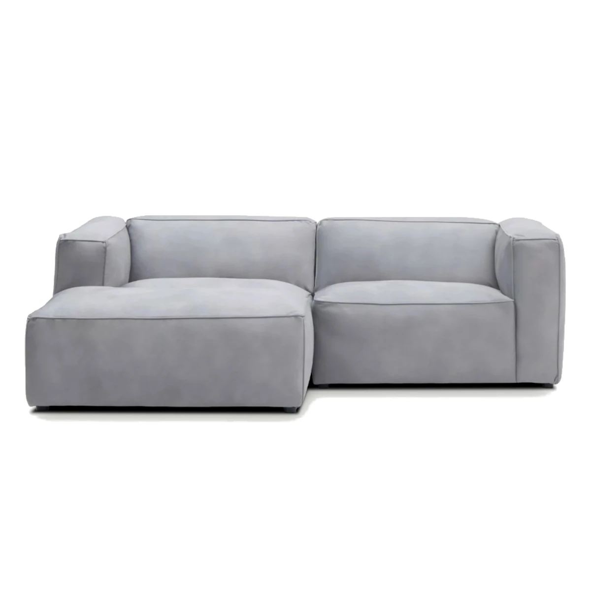 Moved II Small and Modern Corner Sofa Light Grey Letto 80