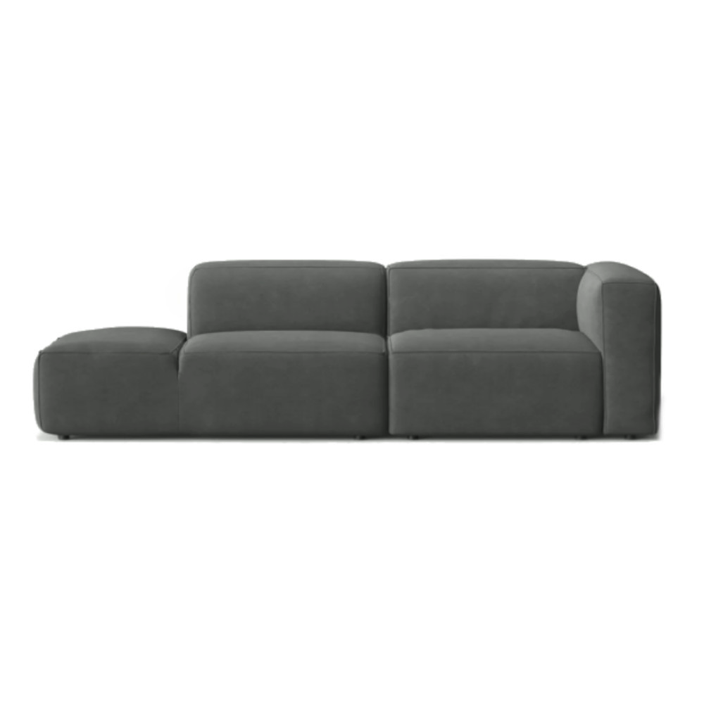 Moved XL Modern 3 Seater Sofa 1 Right Arm Rest Grey Castel 93