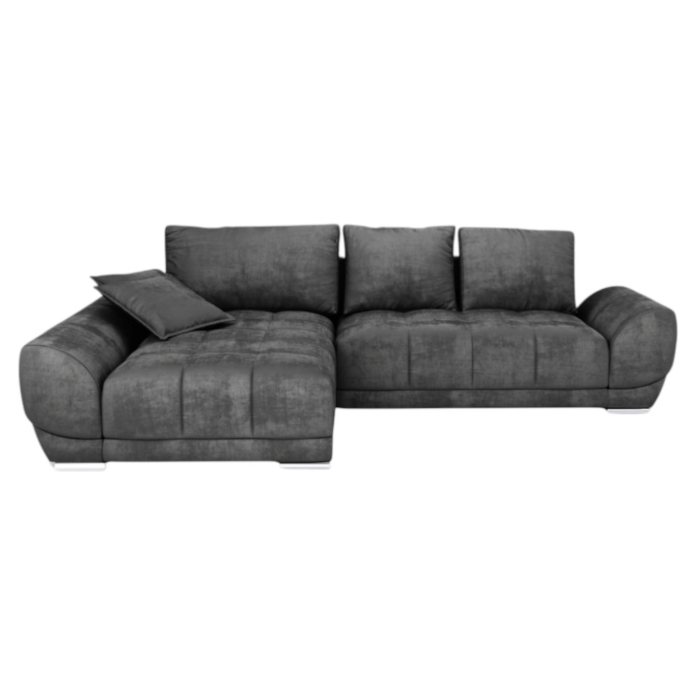 Violet Corner Sofa Bed Dark Grey Monolith 95