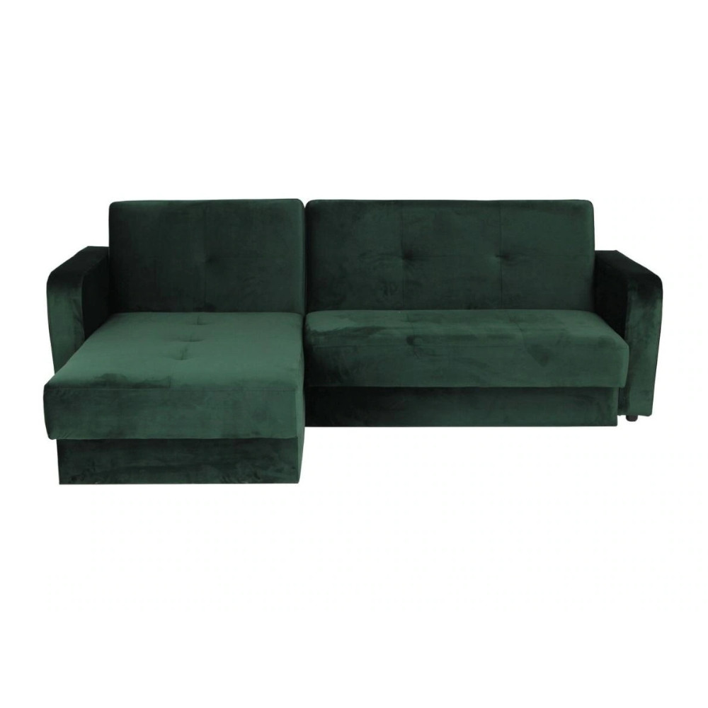 Kair Corner Sofa Bed Velluto 10 Dark Green Universal