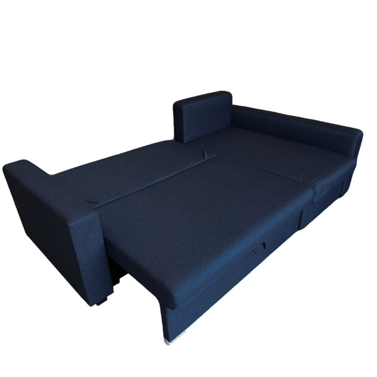 Flavio Corner Sofa Bed Right Dark Blue Sawana 80