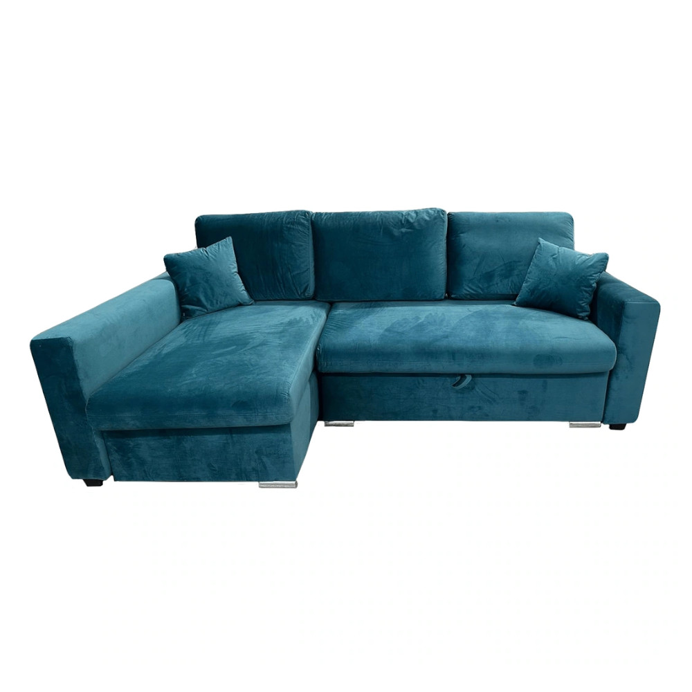 Flavio Corner Sofa Bed Turquoise Malia Mallard