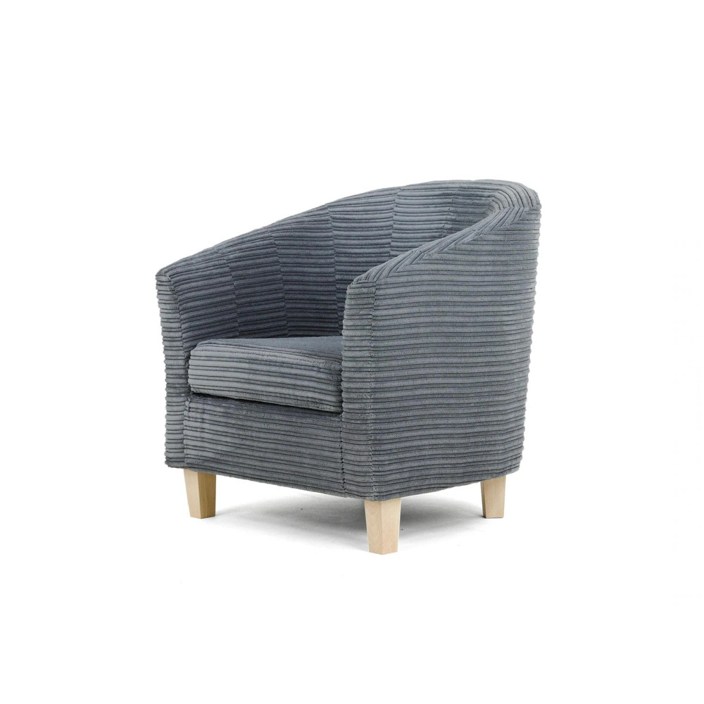 Tiffany Armchair Grey Jumbo Slate