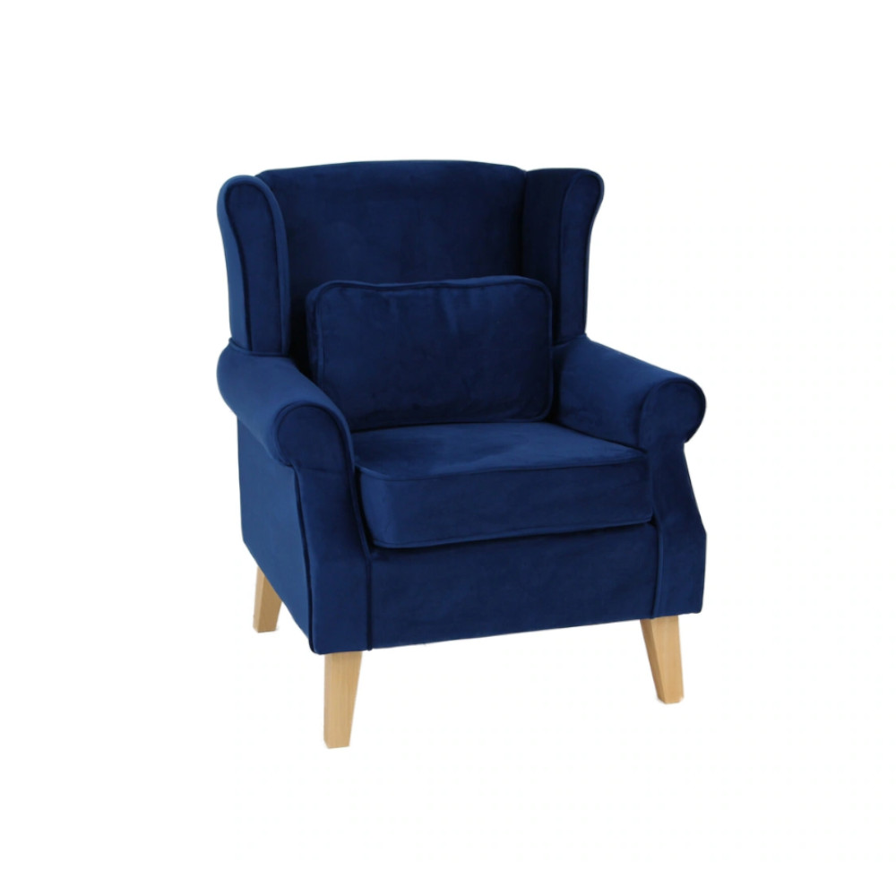 Edinburgh Armchair Marine Blue Velluto 25