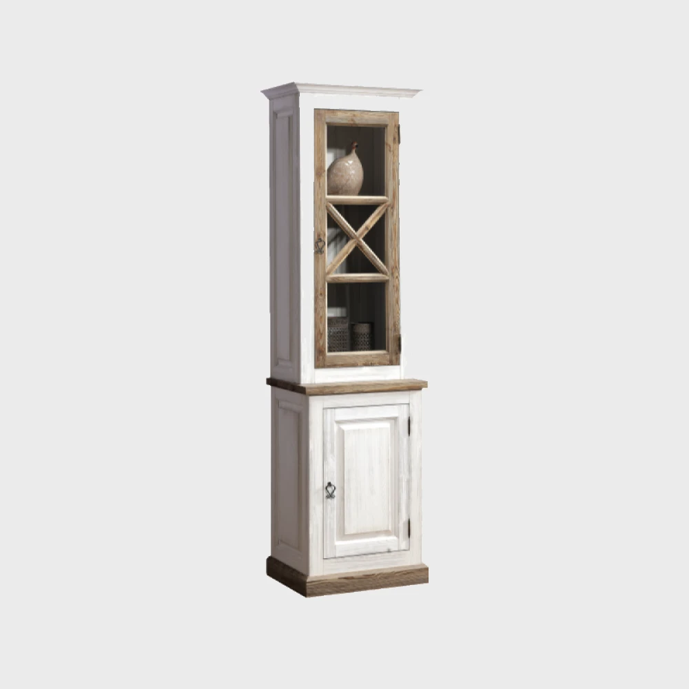 Provance Display Cabinet 1 Door White Aged