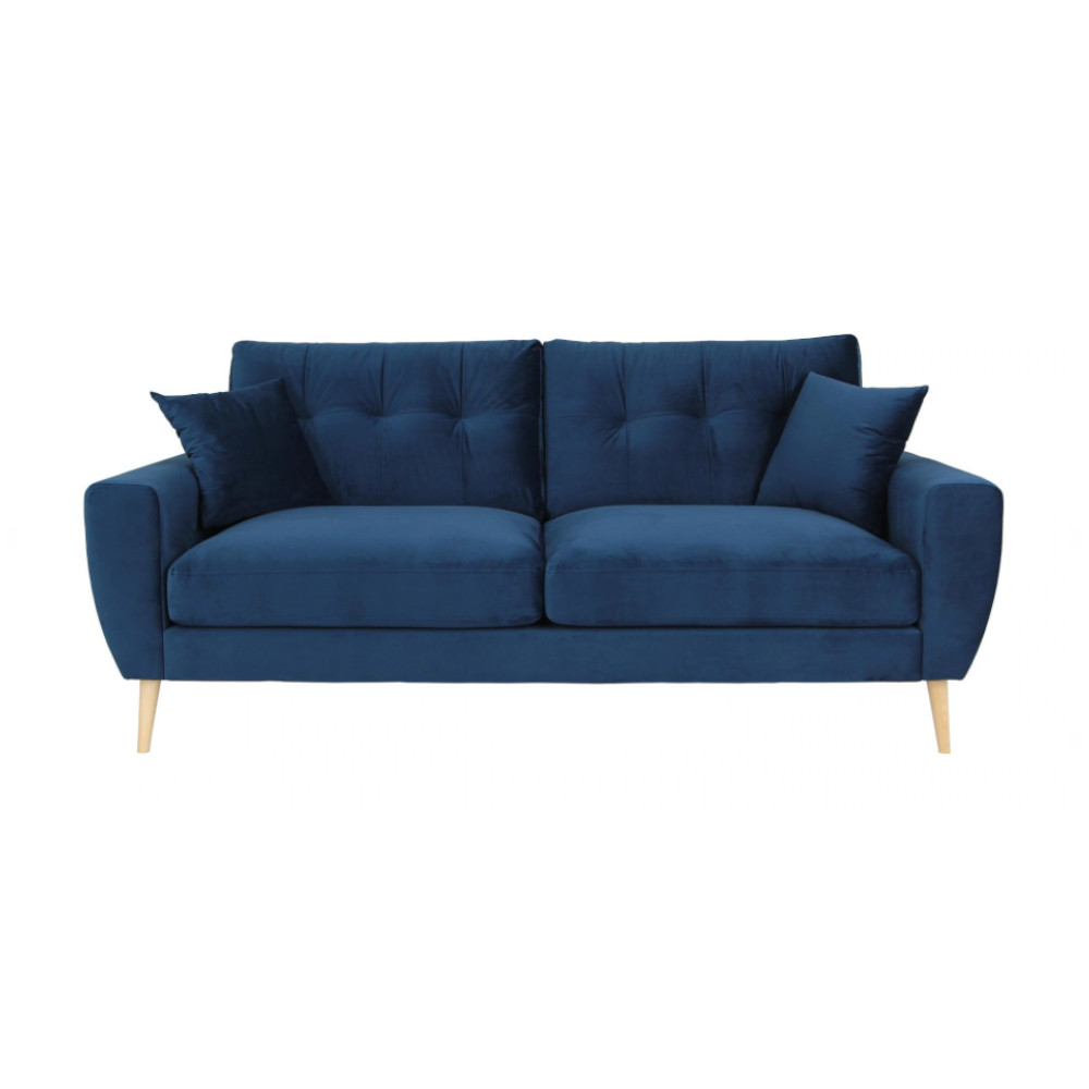 Laura 3 Seater Sofa Blue Velluto 25 Navy