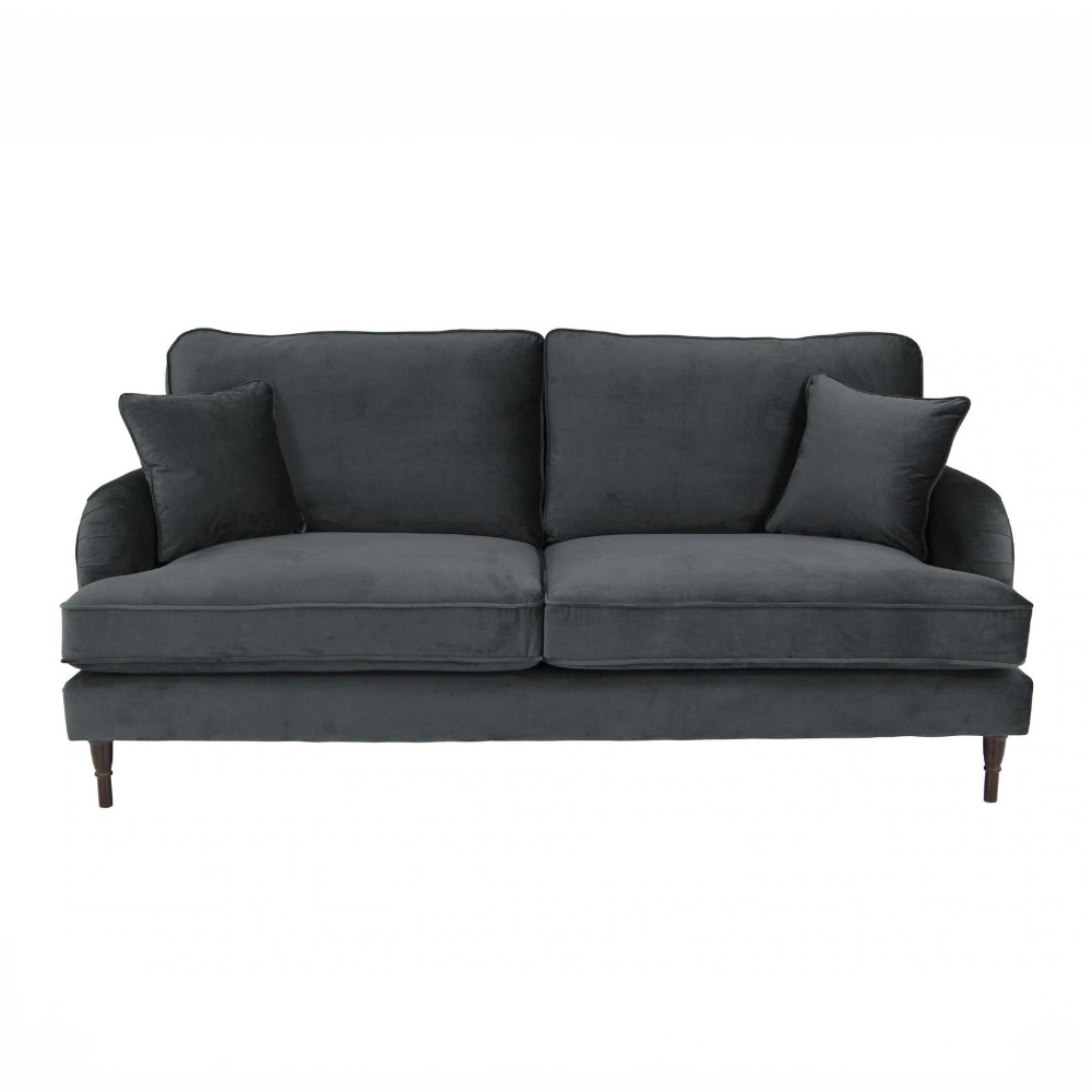 Rupert 3 Seater Sofa Velluto 19 Graphite Grey