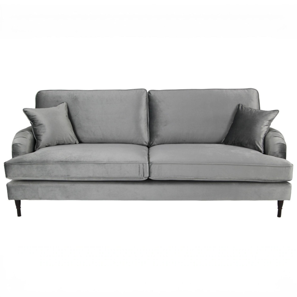 Rupert 4 Seater Sofa Velluto 18 Anthracite Grey