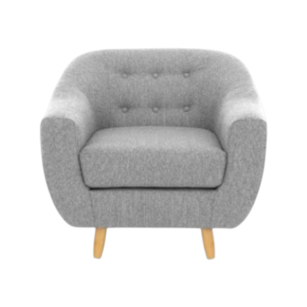 California Armchair Light Grey Lisbon Silver