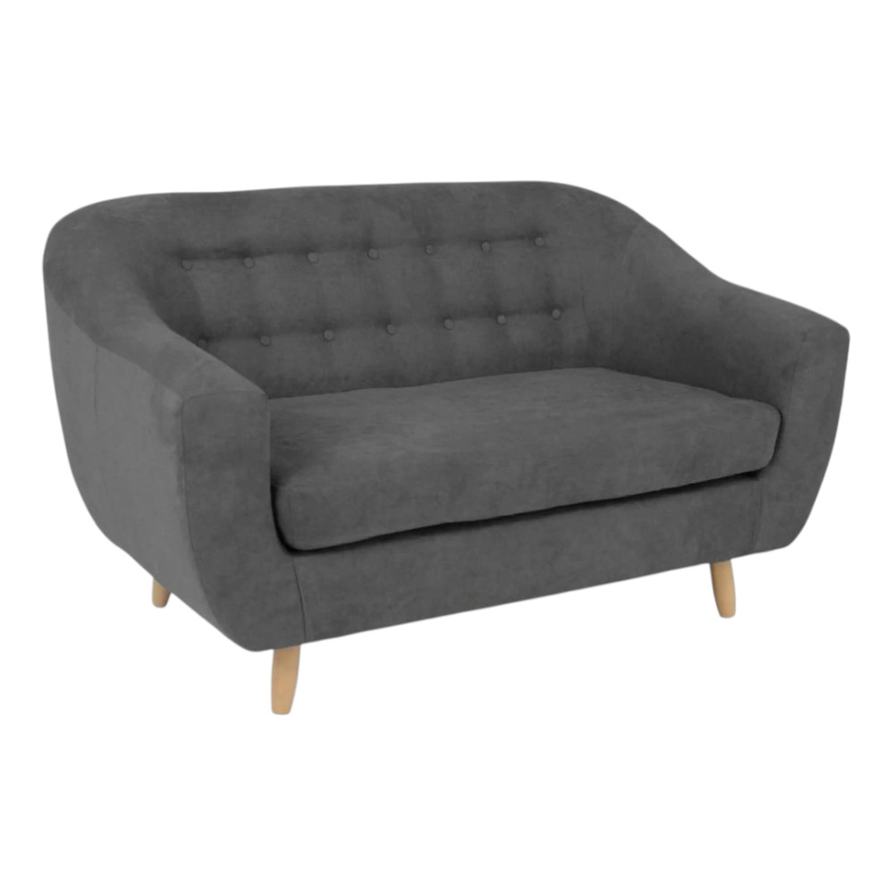 California 2 Seater Sofa Dark Grey Soro 97